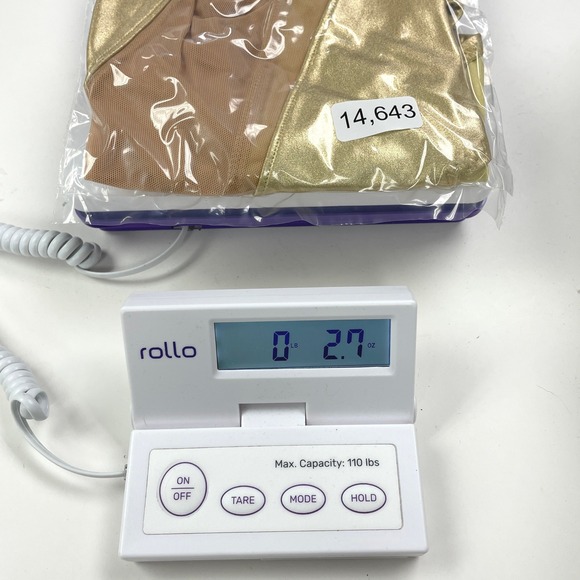 Norma Kamali Snake Mesh Mio Swimsuit Small Gold Metallic One Shoulder Mesh Disco - Picture 10 of 10